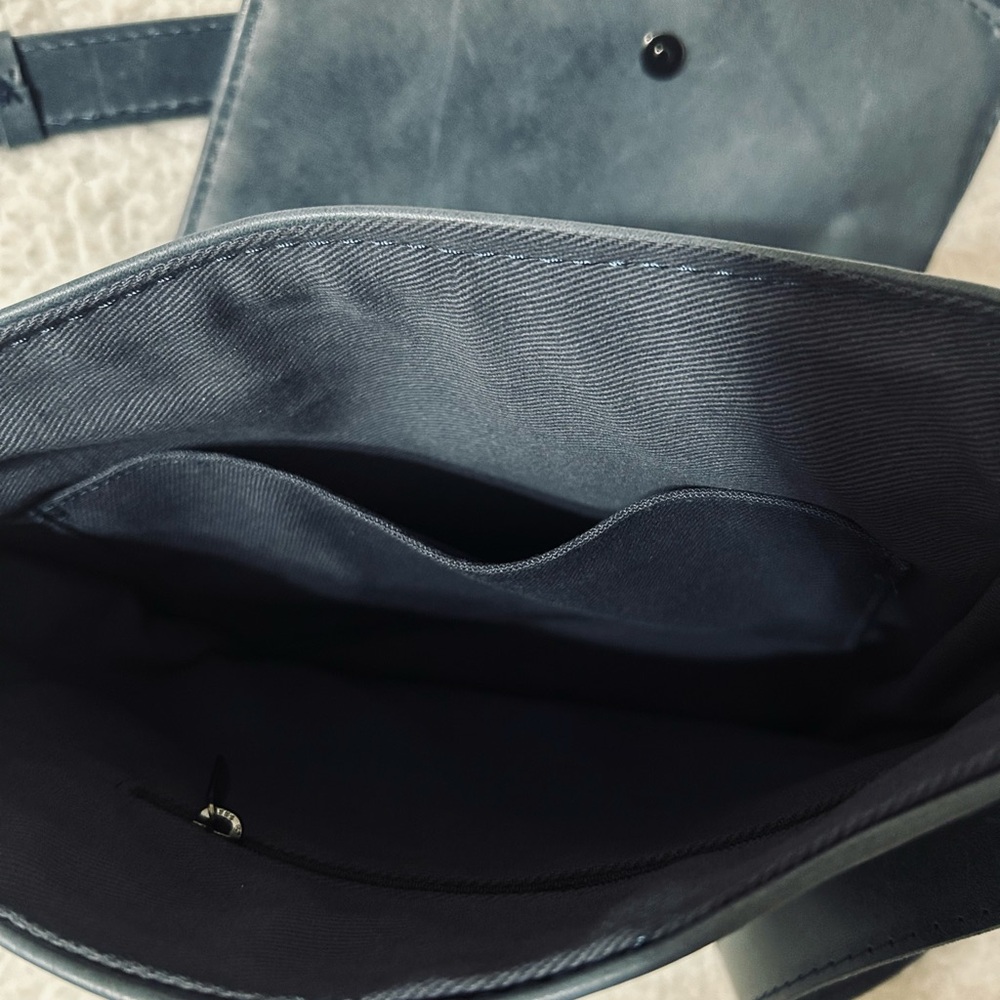 Blue Vegan Leather Crossbody Bag - Picture 8 of 13